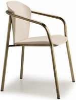 Кресло деревянное Scab Design Finn Metal Wood, винтажная бронза, белый ясень