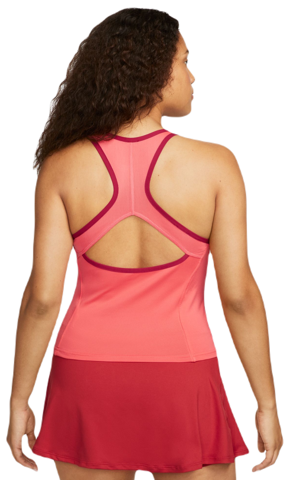 Женский топ теннисный Nike Court Dri-Fit Slam Top - ember glow/ember glow/noble red/white