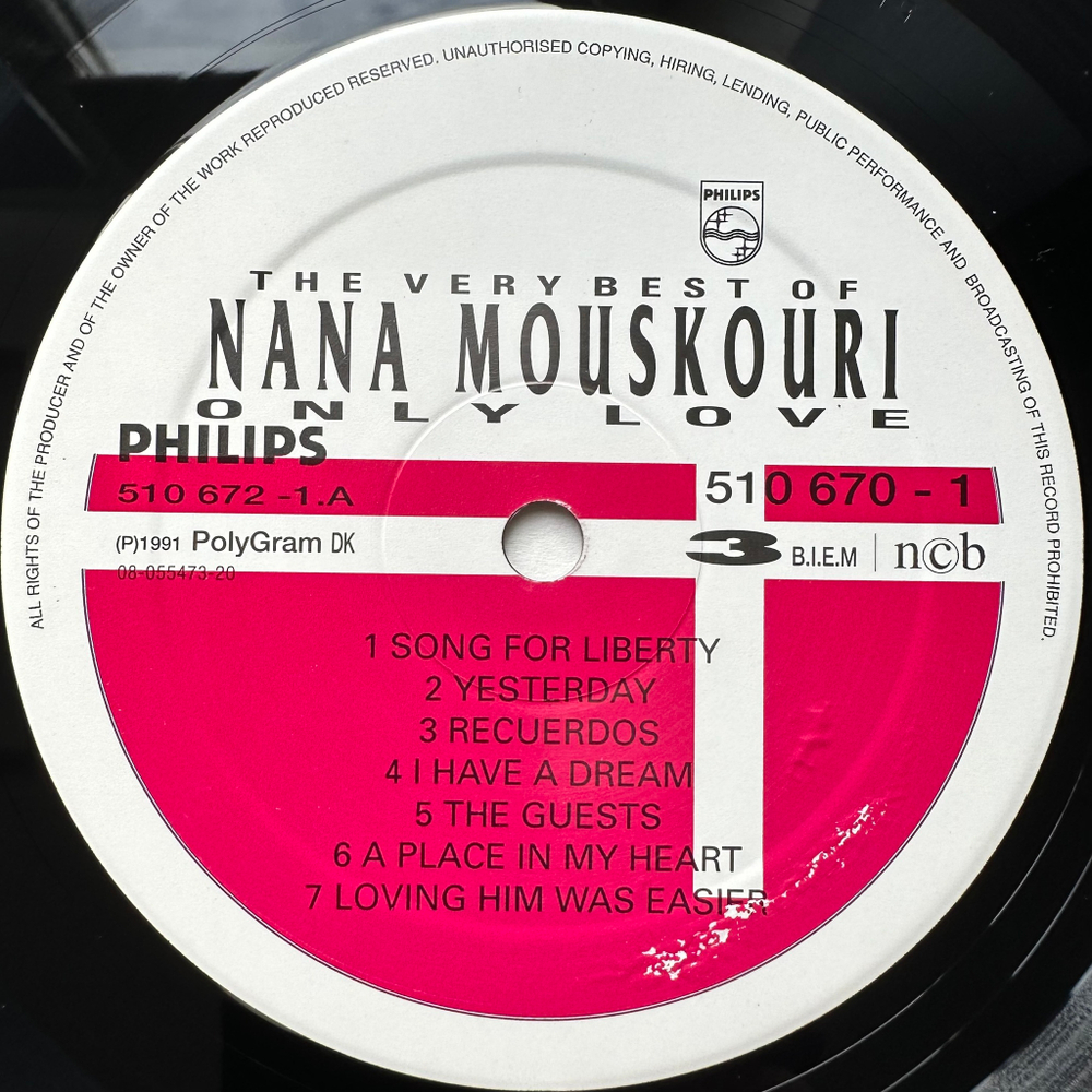 Nana Mouskouri - Only Love - The Very Best Of Nana Mouskouri 2LP (Скандинавия 1991г.)