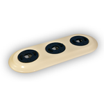 Рамка керамическая, Colony, тройная, Retrika RС-03001 / Черный