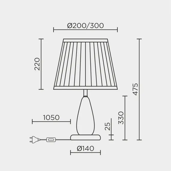 Интерьерная настольная лампа L6168 CR LED4U