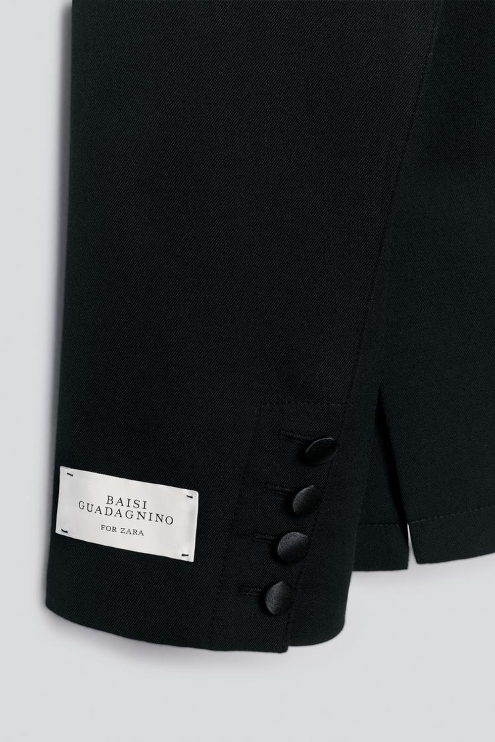 ZARA X BAISI GUADAGNINO БЛЕЙЗЕР СВОБОДНОГО КРОЯ, ЧЕРНЫЙ