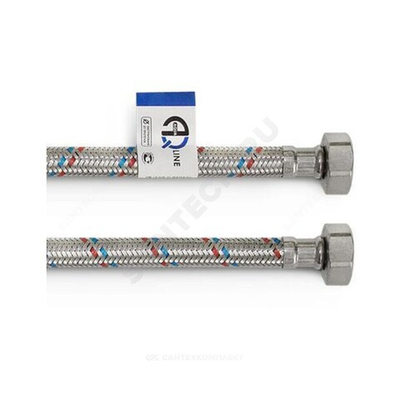 Подводка гибкая для воды нержавеющая оплетка 1/2" г-г L=0.8м AQUALINE 01416