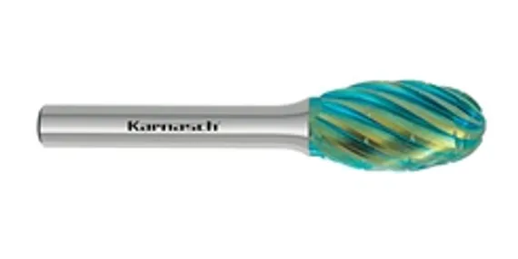 Борфреза твердосплавная Karnasch форма G, 12DINх25х6х70 мм, насечка HP-3 PRO, без покрытия, арт. 11.4096-040