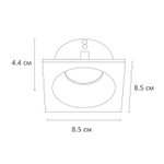 Точечный встраиваемый светильник Arte Lamp HELM A2868PL-1WH, 1хGU10