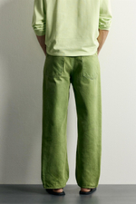 ДЖИНСЫ STRAIGHT FIT С ЭФФЕКТОМ ПОТЕРТОСТИ — ZARA