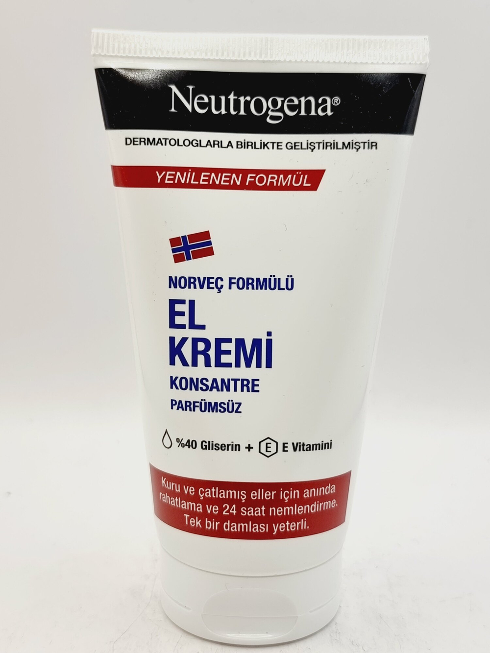 Neutrogena Крем для рук концентрированный для очень сухой кожи, с витамином Е и глицерином, без отдушки, 75 мл (Франция)