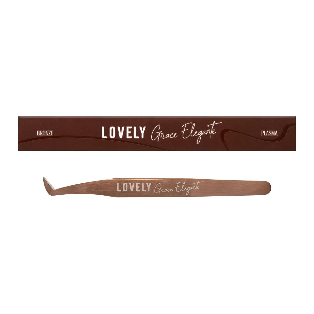 Пинцет с лазерной заточкой Круглый сапожок Grace Elegante Bronze Lovely