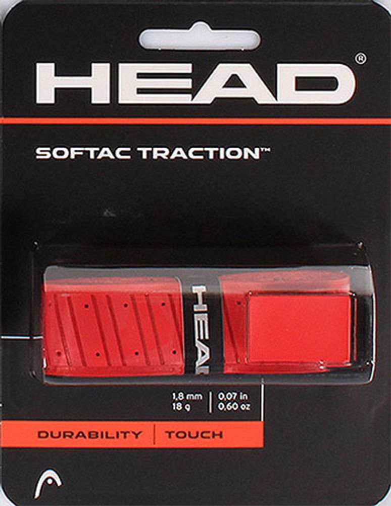 Теннисные намотки базовые Head Softac Traction 1P - красный