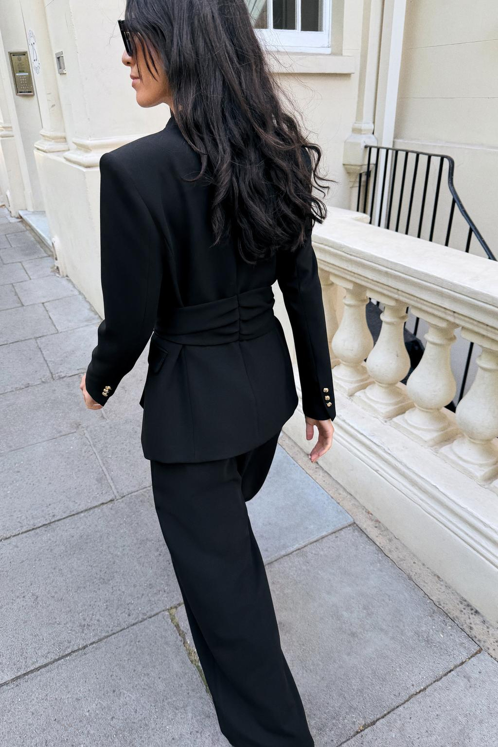 ZARA ШИРОКИЕ БРЮКИ СО СКЛАДКАМИ, ЧЕРНЫЙ