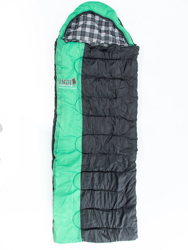 Спальный мешок  MAXFORT EXTREME R-zip от -27С(одеяло с подголов фланель 195+35*90см)INDI