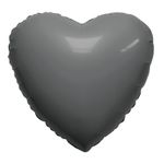Шар (19''/48 см) Сердце, Графит, 1 шт.