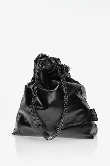 ZARA X JOHN GALLIANO БОЛЬШАЯ КОЖАНАЯ СУМКА TRI-CHIC — LIMITED EDITION, ЧЕРНЫЙ