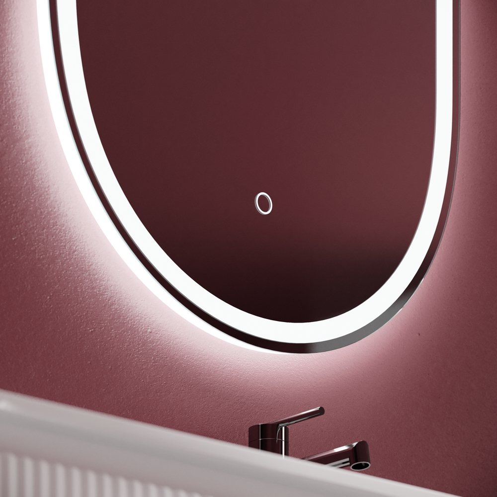 Зеркало с подсветкой Sancos Oval 450х900 мм, арт. OV45C