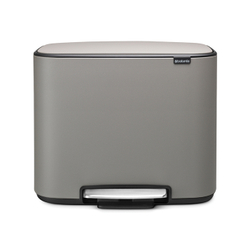 Мусорный бак Bo Pedal Bin 11+23л Brabantia Минерально-серый