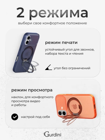 Чехол накладка iPhone 17 6.3" Gurdini Shockproof Roller 360 White