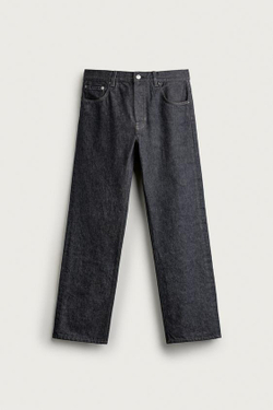 ZARA ДЖИНСЫ STRAIGHT FIT С НИЗКОЙ ПОСАДКОЙ, СИНИЙ