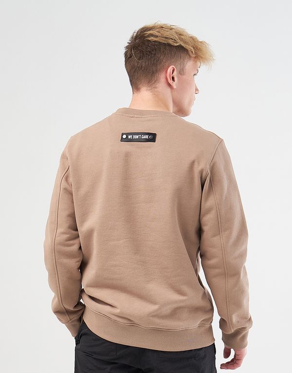 Толстовка We Don’t Care Basic Logo Sweatshirt Beige - фото 4