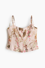 Короткий топ с завязывающимися бретелями - H&M