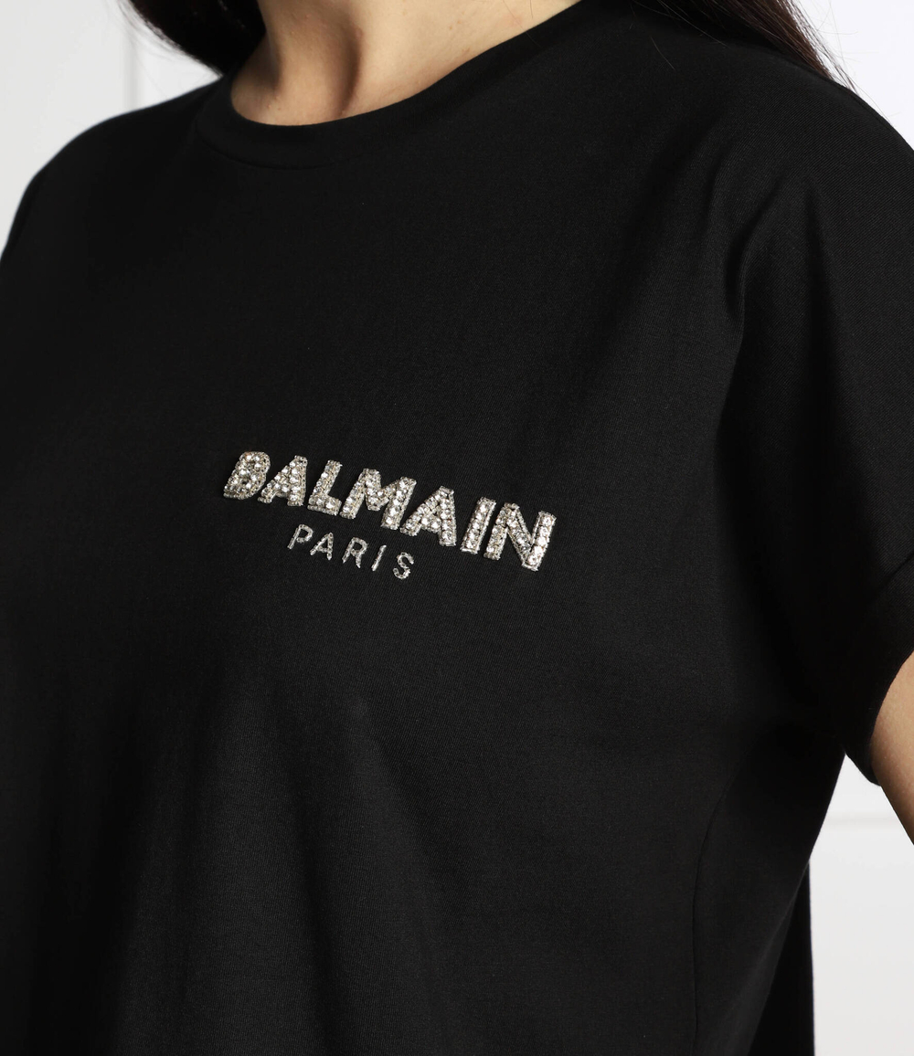 футболка Balmain - черный(YF1EE005 PB30)