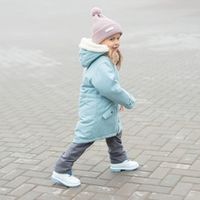 Парка утепленная "Светлый деним"