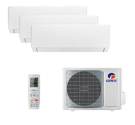 Мультисплит система на 3 комнаты Gree GWH09AGAXA-K6DNA4D/I x 3 / GWHD(24)NK6OO (LCLH)