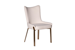Стул обеденный букле белый+бронза 57x65x91см Garda Decor