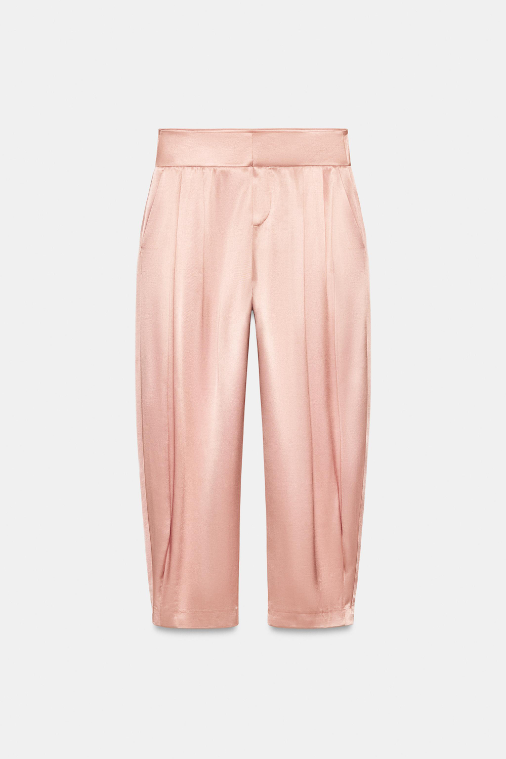 АТЛАСНЫЕ БРЮКИ СО СКЛАДКАМИ — ZARA