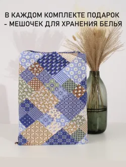 Постельное белье евро простынь на резинке 180х200 перкаль