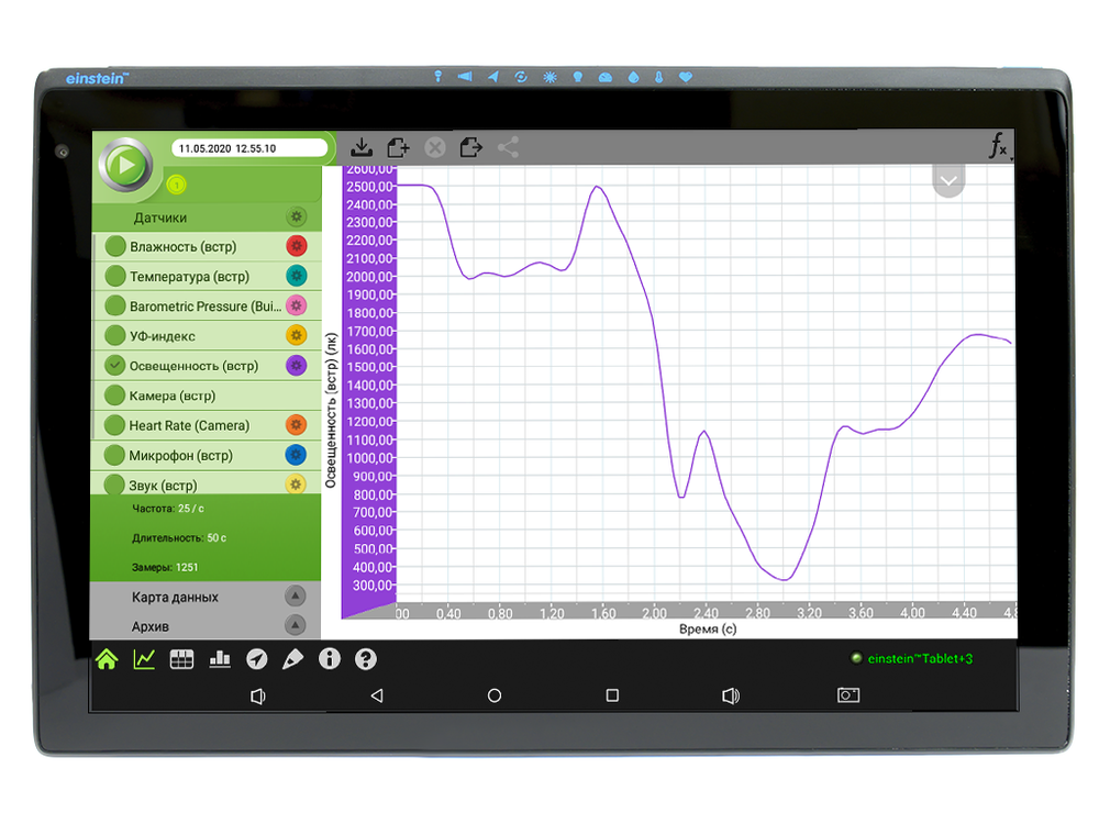 Планшетный регистратор данных Einstein Tablet +3