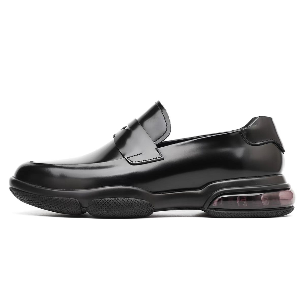 CHARRIOL Air Cushion Shoes Cow Leather Air Cushion Men"s Casual Shoes Leather Shoes Men"s Black