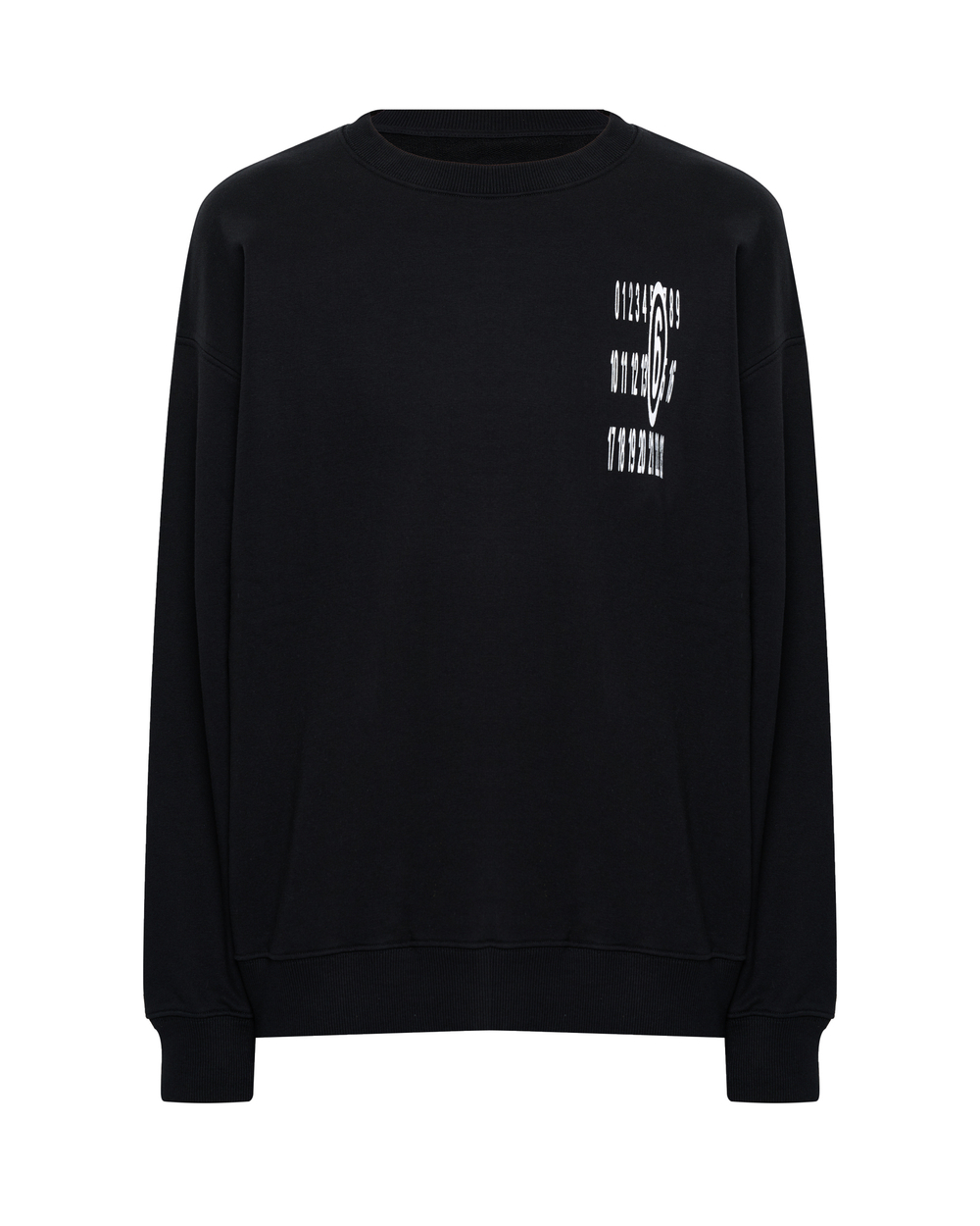 MM6 MAISON MARGIELA СВИТШОТ-ТРАНСФОРМЕР ЖЕНСКИЙ С ЛОГОТИПОМ БРЕНДА ЧЕРНЫЙ