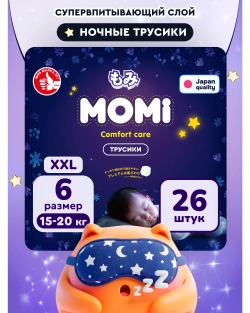 Трусики Momi Comfort Care ночные 6 (15-20 кг) 26 шт.