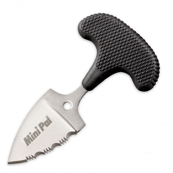 Цена наТычковый нож с фиксированным клинком Cold Steel Mini Pal, сталь AUS-8A, рукоять Kray-Ex, черный