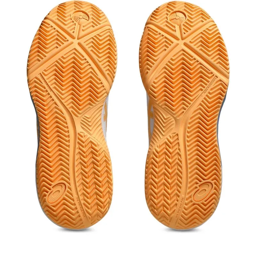Женские кроссовки для padel Asics Gel-Dedicate 8 Padel - white/orange glow