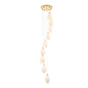 Светильник подвесной 9*G9 FLOWERS SP9 золото/белый Crystal Lux