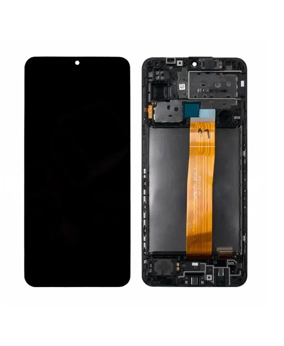 Дисплей для Samsung M127 Galaxy M12 в сборе с сенсором и рамкой (Чёрный) GH82-25042A / 2504