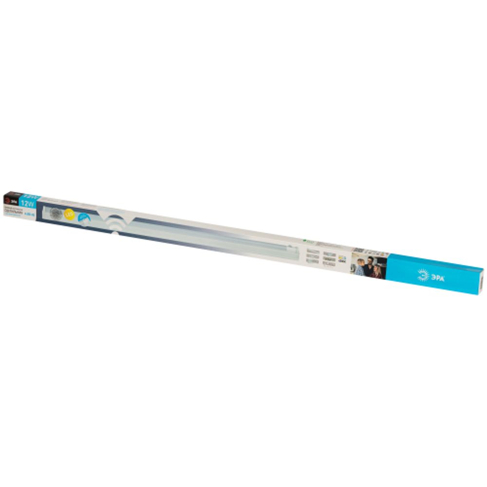 Линейный светодиодный светильник ЭРА LLED-02-12W-4000-MS-W 12Вт 4000K L874мм с датчиком движения | Бытовые светодиодные линейные светильники