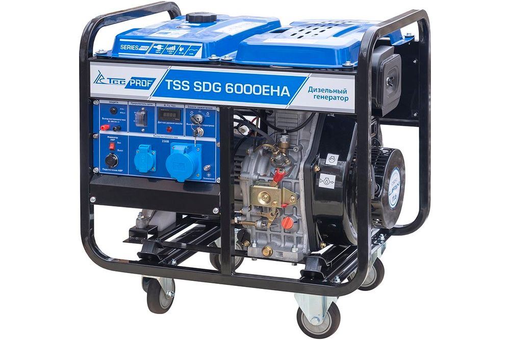 Дизель генератор TSS SDG 6000EHA - [6 кВт / 27,1 А] двигатель Lifan, эл. старт