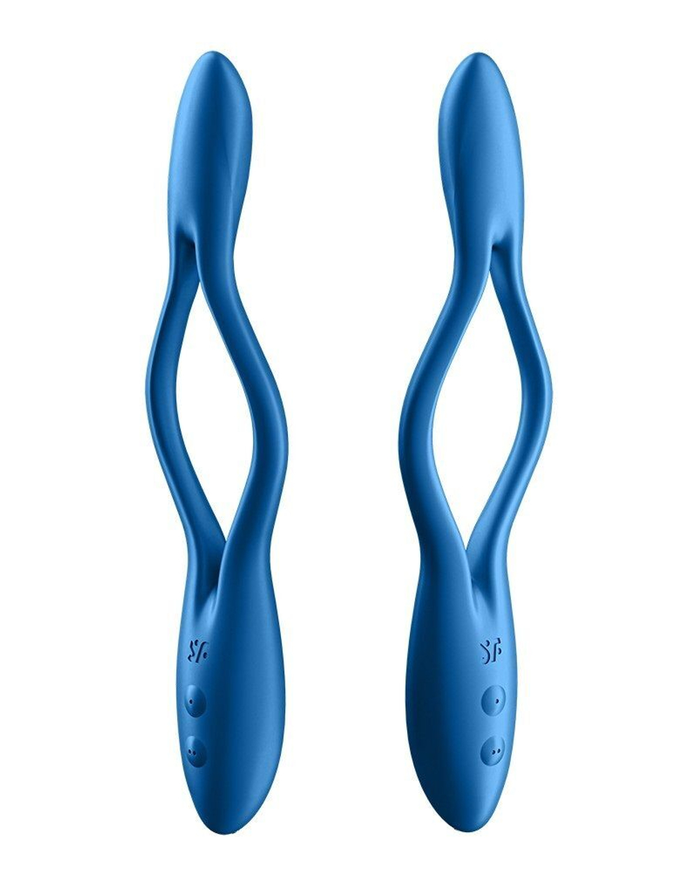 Синий многофункциональный вибратор для пар Satisfyer Elastic Game (Цвет: синий)