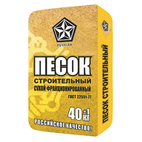 Песок строительный Русеан фр. 0,3-0,5 мм 40 кг