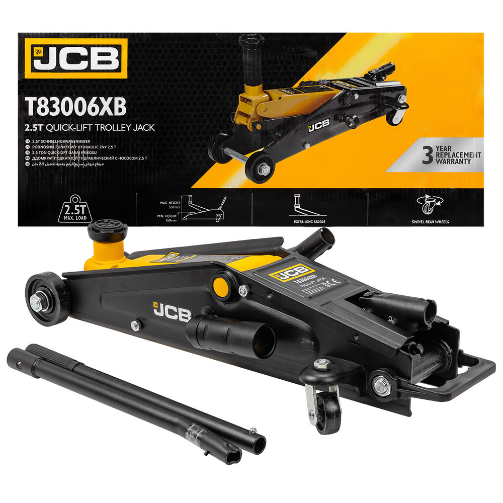 Домкрат подкатной гидравлический 2.5т JCB JCB-T83006B(XB)