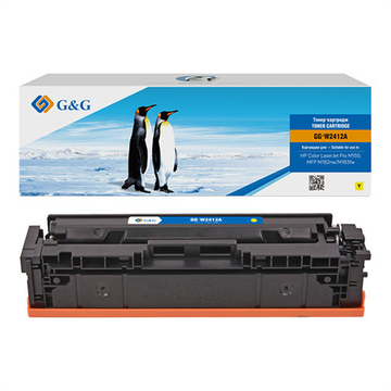 Картридж G&G, аналог HP W2412A/216A желтый 0,85K с чипом