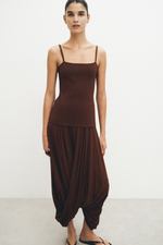 Платье из двух тканей с низом-баллон - H&M