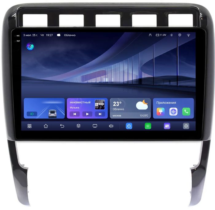 Магнитола для Porsche Cayenne 2002-2010 - Kuberg QLed+2K, Android 14, TS105, Быстрейшая, CarPlay, SIM-слот