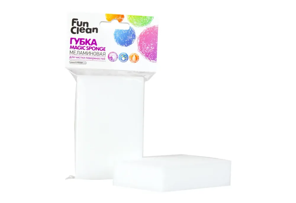 Губка для поверхностей Fun Clean, меламин, 1шт. Губка для поверхностей Fun Clean, меламин, 1шт.