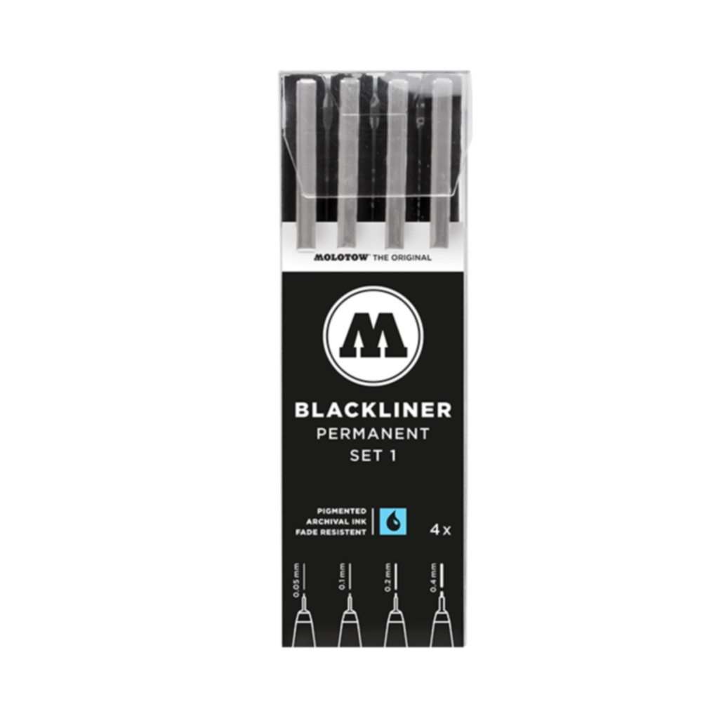 Набор Molotow BLACKLINER Set #1 - 4шт