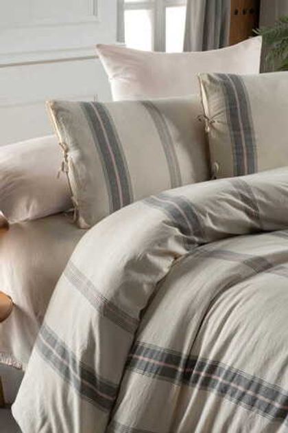 Постельное белье 2 спальное евро Arya home Yarn Dyed Norah