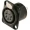 Neutrik NC5FD-L-BAG-1 панельный разъем XLR female черненый корпус 5 контактов