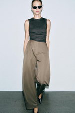 ШИРОКИЕ БРЮКИ С ЗАЩИПАМИ — ZW COLLECTION — ZARA